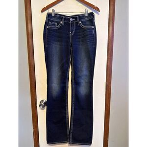 Silver Jeans Co Suki Slim Boot Curvy Mid Rise Jeans Size 27